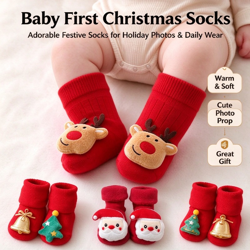子供用靴下、女の子用、男の子用、かわいいコットン素材、クリス - Unisex Baby Socks Non Slip のレビューと価格