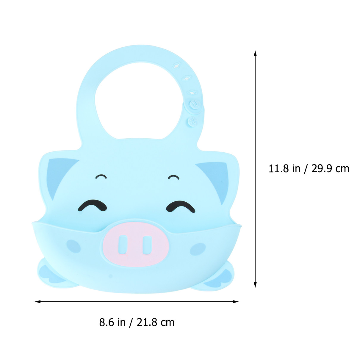 赤ちゃん用シリコン製防水よだれかけ1枚。かわいい豚の柄で、柔 - Waterproof Baby Bibs Silicone のレビューと価格