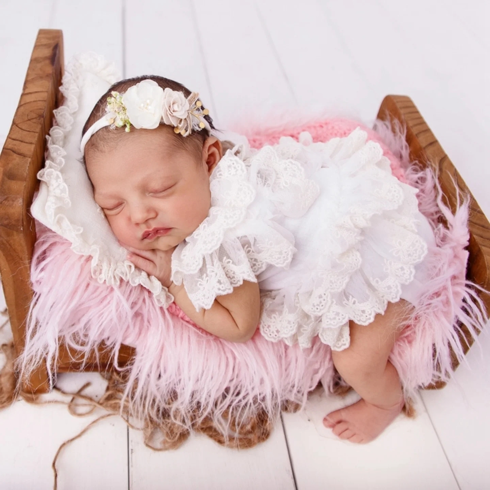 新生児写真撮影小道具女の子レースロンパース幼児写真撮影服ベビ - Newborn Baby Girl Romper Floral のレビューと価格