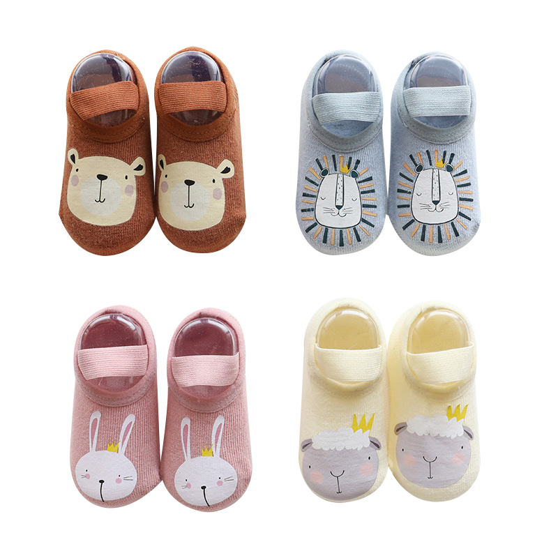 男の子と女の子のための滑り止めコットンソックス,かわいい漫画 - Unisex Baby Socks Non Slip のレビューと価格
