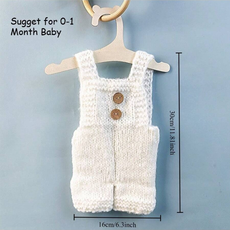 新生児写真撮影小道具ソフトモヘアニットロンパースショーツセッ - Infant Photography Props Outfit のレビューと価格
