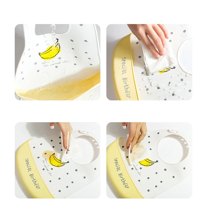 防水加工のベビービブ、かわいい動物柄のプリント、子供用、女の - Waterproof Baby Bibs Silicone のレビューと価格