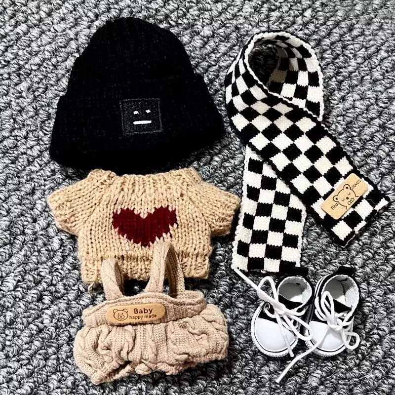 かわいい10cmベビー服、秋のセータースカーフセット、人形、 - Baby Clothes のレビューと価格