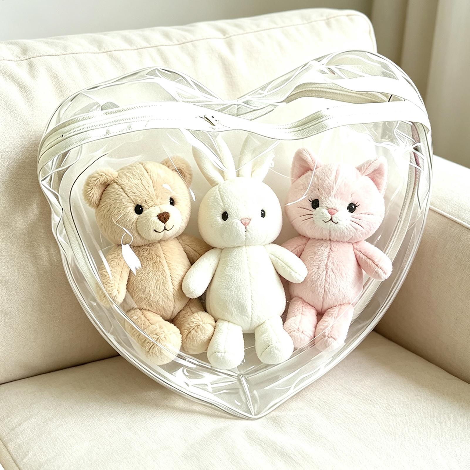 ぬいぐるみ収納用クリア防塵袋 ぬいぐるみ収納バッグ 家庭、寝 - Nursery のレビューと価格