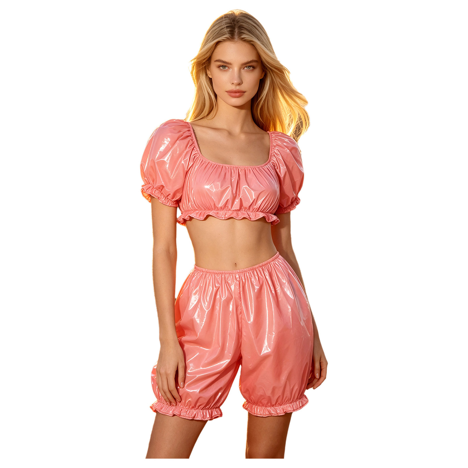 女性用授乳服セット 防水ビニールおむつ対応 フリル付きパジャ - Diapering のレビューと価格